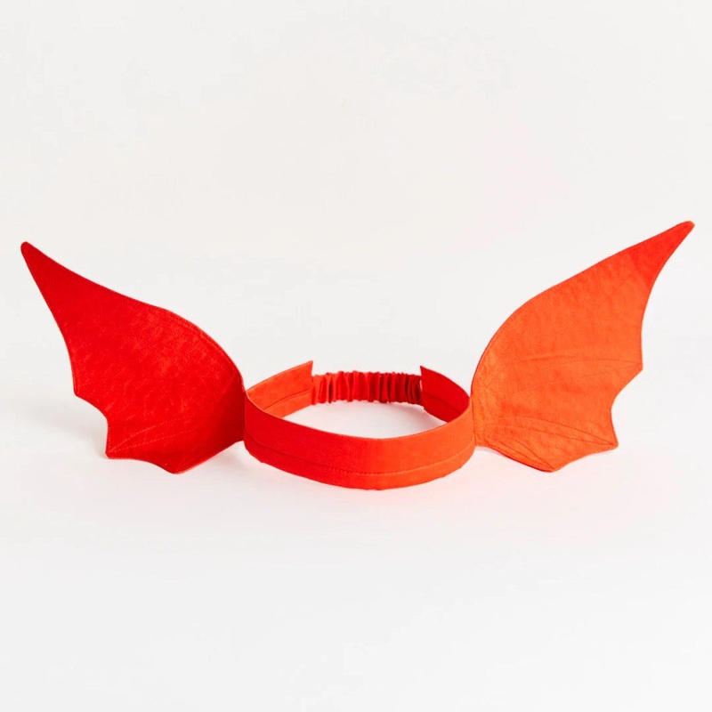 Silk Dragon/Dinosaur Ears Headband – Red 3 T/4 T/5 T/6 T/Youth Small/Youth Medium/Adult
