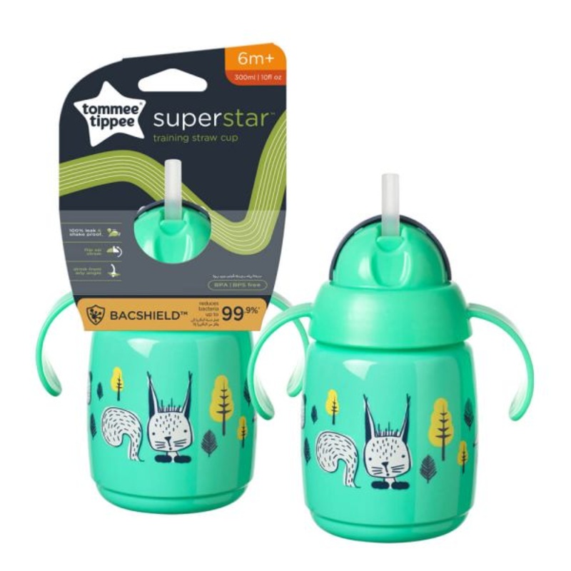 Tommee Tippee Superstar No-Leak Straw Trainer Drinking Bottle  300ml