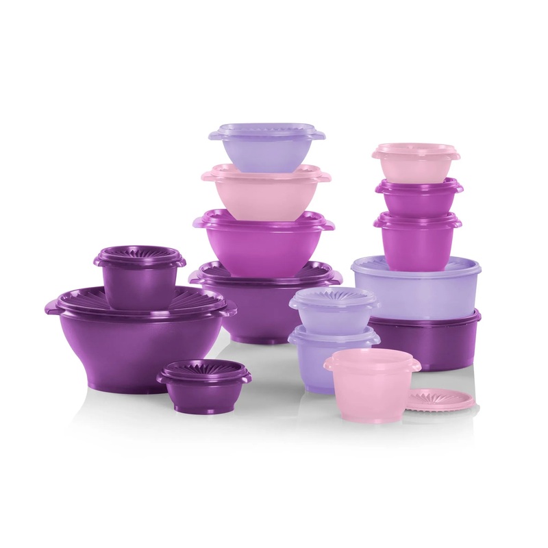 30pc (Set of 15) Heritage Food Storage Container Set Assorted Lavender