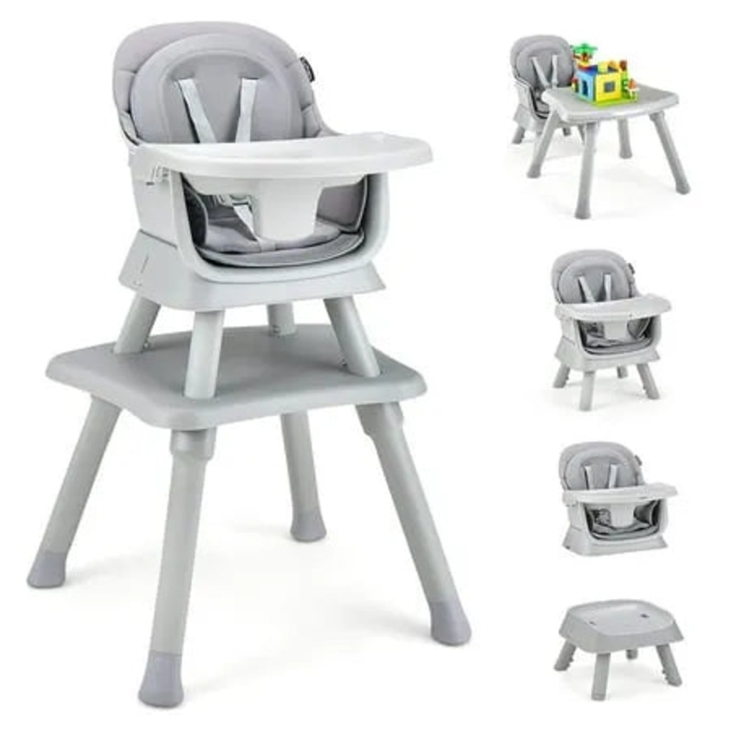 Baby High Chair  8 in 1 Convertible Highchair for Babies & Toddlers