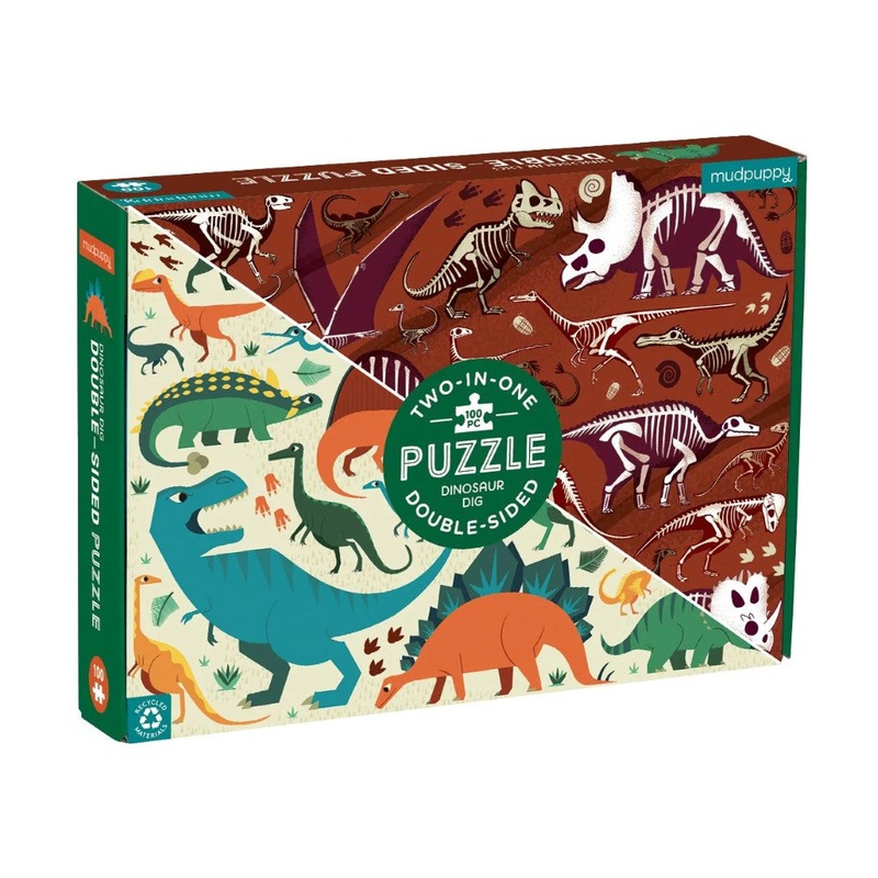Double-Sided Puzzle – Dinosaur Dig
