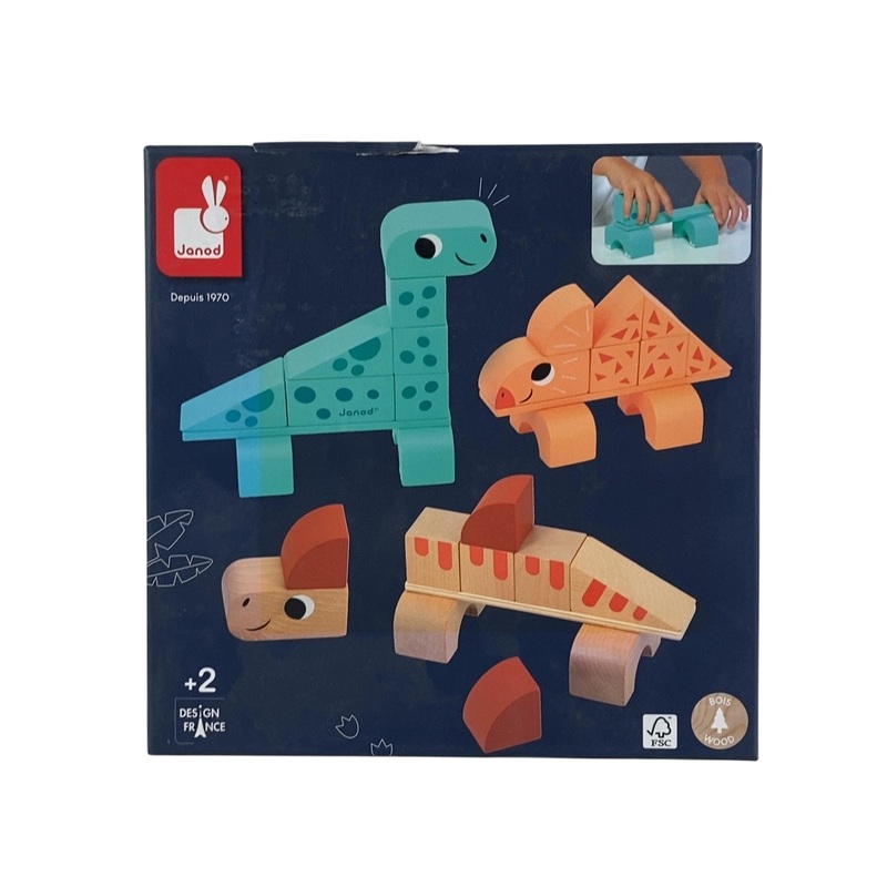 Janod Stacking Blocks, Dino Cubikosaurus