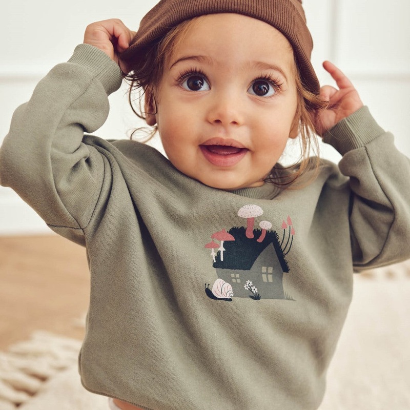 Organic Baby Sweatshirt – Botany 0-3 months