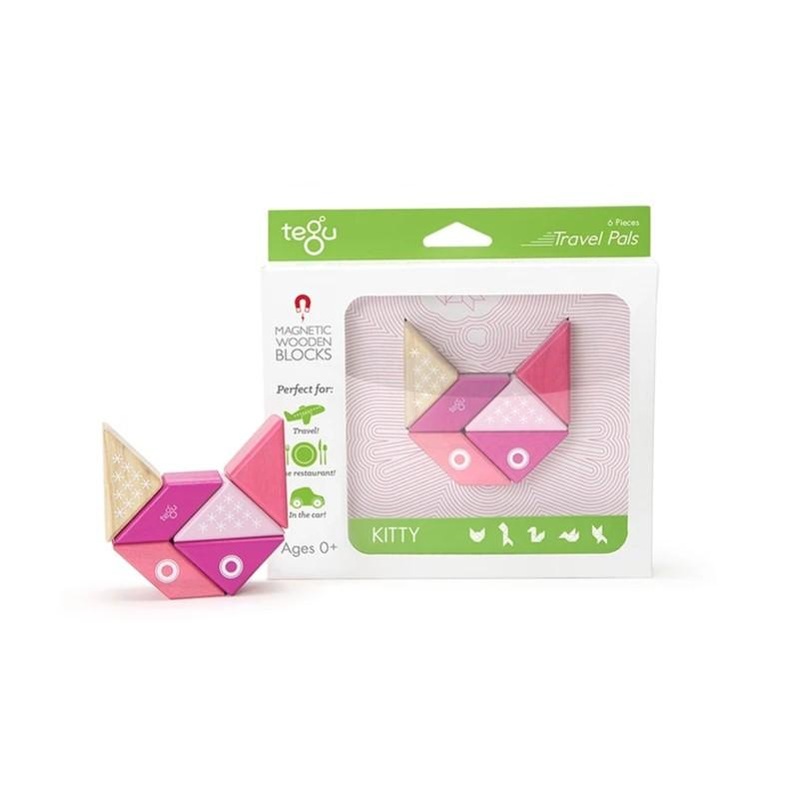 Travel Pal Magnetic Wooden Blocks Set – Kitty