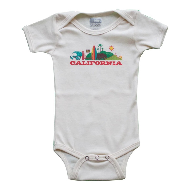 California Short Sleeve Bodysuit 3-6 months
