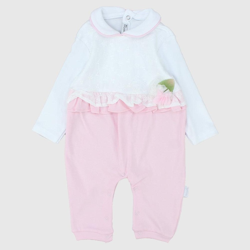 Flower Long-Sleeved Footless Onesie