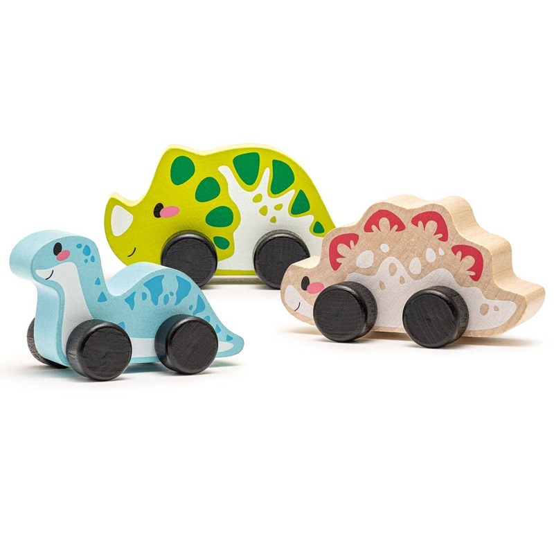 Joyful Dinos Wooden Dino Cars Set