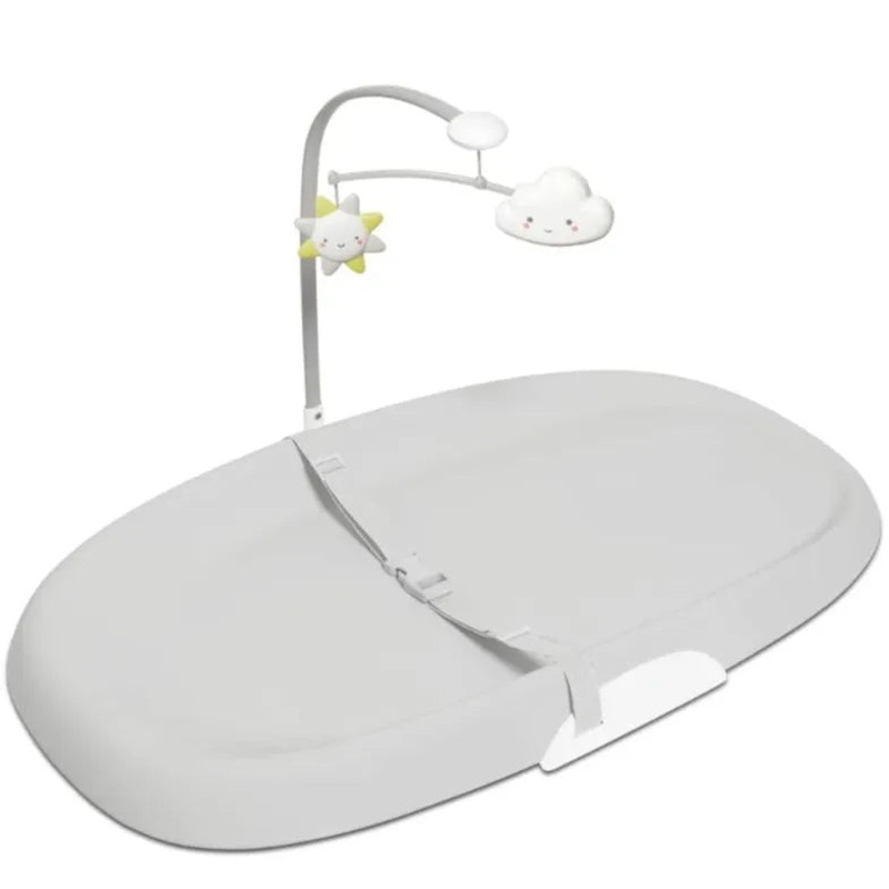 Nursery Style Wipe-Clean Changing Pad – Light Grey (See Description)