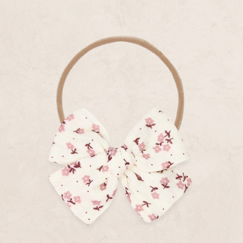 Adventure Bow – Dusty Rose Daisy Headband