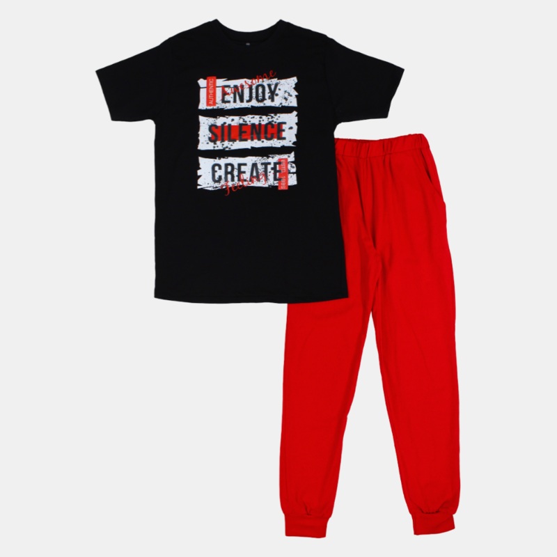 Boys Cotton Pajama Set  Multicolor