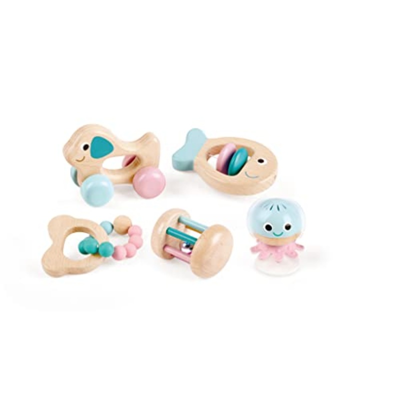 Hape Wooden Multi-Stage Sensory 5pc Gift Set