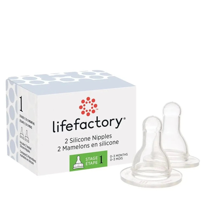 Lifefactory Silicone Nipples for Glass Bottles 2 Pack 1