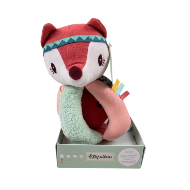 Lilliputiens Plush Activity Rattle With Handles, Alice