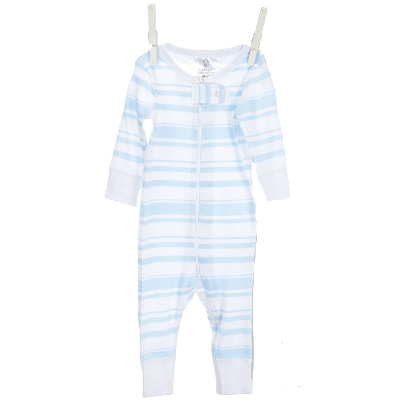 Little Giraffe Cotton Candy Stripe Romper in Blue – 18 to 24 Months