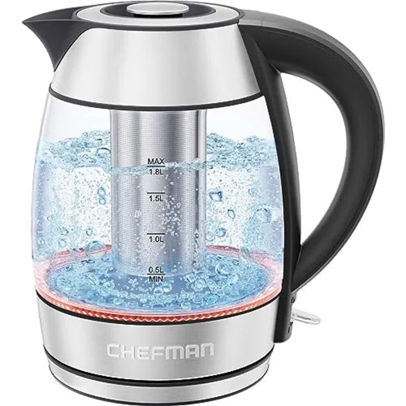 1.8L Rapid-Boil Kettle with Keep Warm and Tea Infuser – Stainless Steel