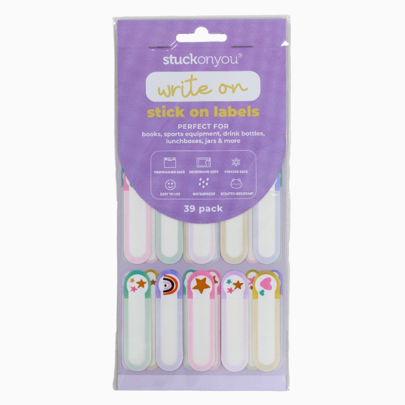 Girls’ Name Label Set  39 Pieces  Purple