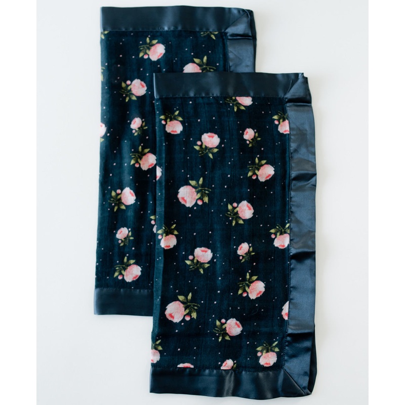 Little Unicorn Cotton Muslin Security Blanket 2-Pack – Midnight Rose