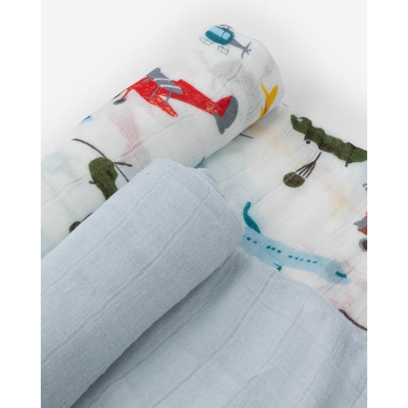 Little Unicorn Deluxe Muslin Swaddle Blanket Set – Air Show