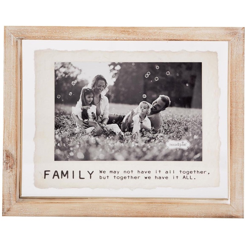 Mud Pie Small Family Glass Frame