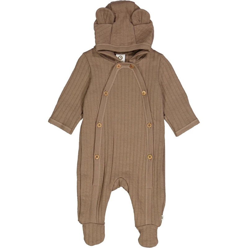 Organic Cotton Quilted Suit – Walnut Preemie