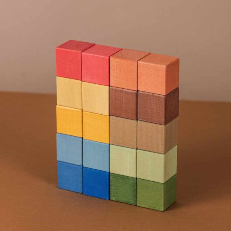 Rainbow Cubes Building Blocks Set