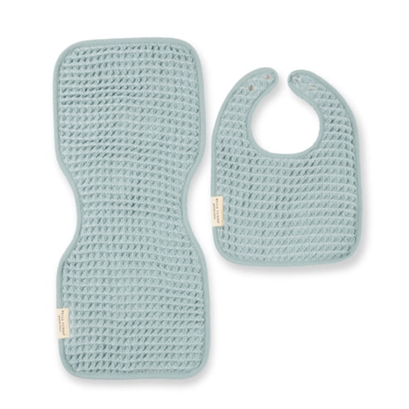 Reversible Bib + Burp Set – Fog