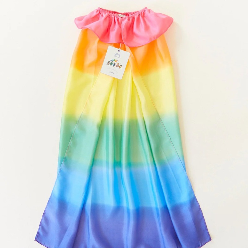 Silk Cape – Rainbow 3 T/4 T/5 T/6 T/Youth Small