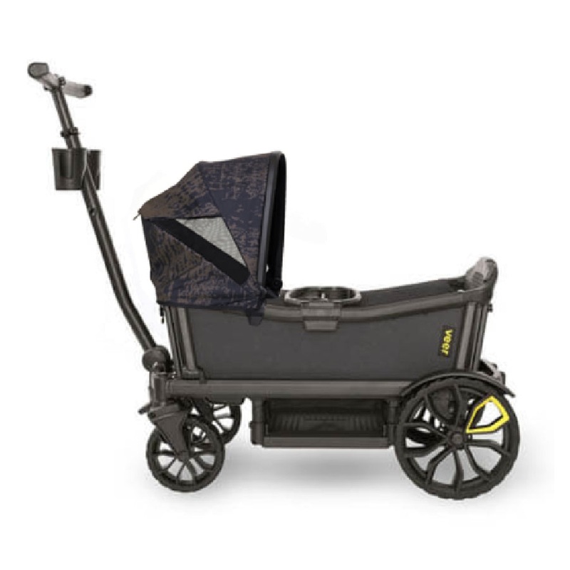 Veer Cruiser (2 Seater) Stroller Wagon + Canopy Bundle – Grey/Surf