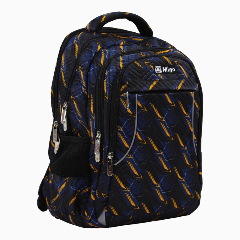 Black & Orange Backpack – 18 Inches