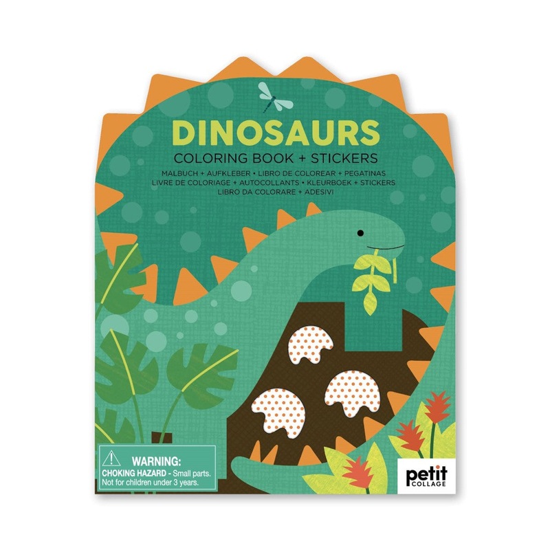 Coloring Book with Stickers – Dinosaurs