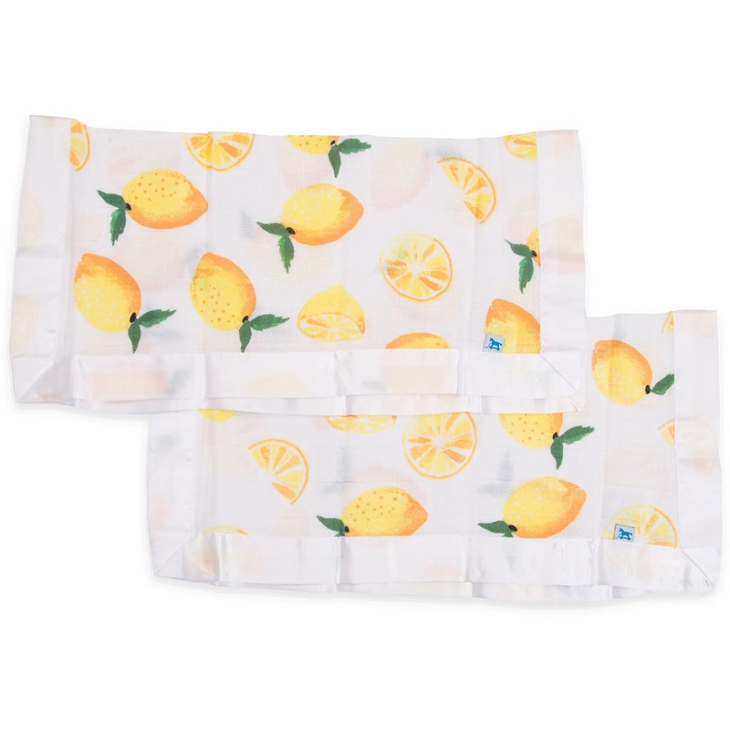 Little Unicorn Cotton Muslin Security Blanket, 2-Pack – Lemon