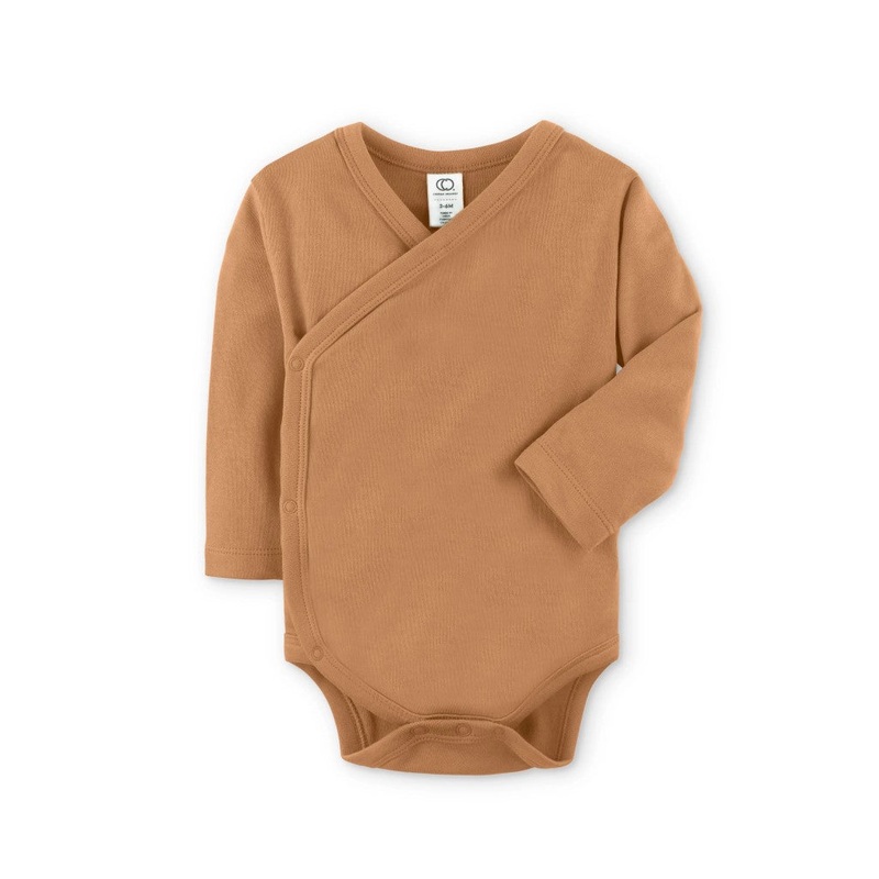 Organic Baby Long Sleeve Classic Kimono Bodysuit – Ginger Newborn