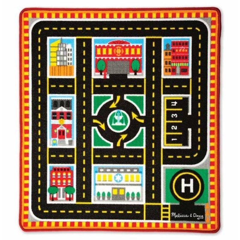 Round the City Rescue Rug & Car Set