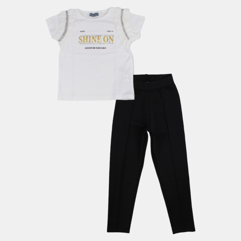 “Shine On” Girls Cotton 2-Piece Outfit Set