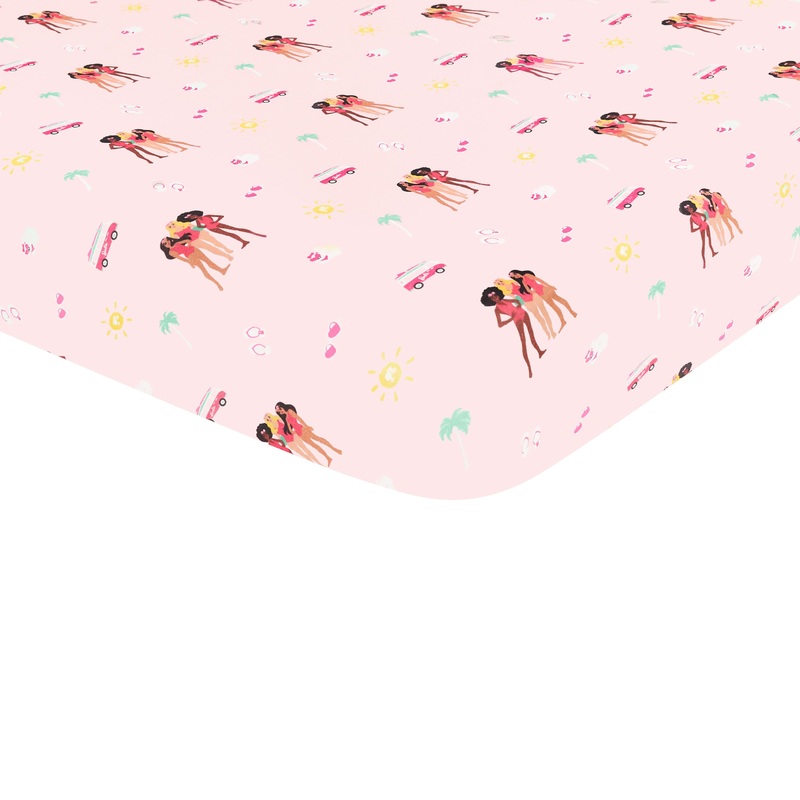 Twin Sheet in Barbie Beach