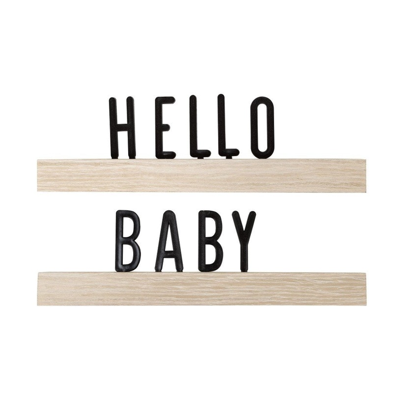 Wood Ledge & Letter Set – Neutral