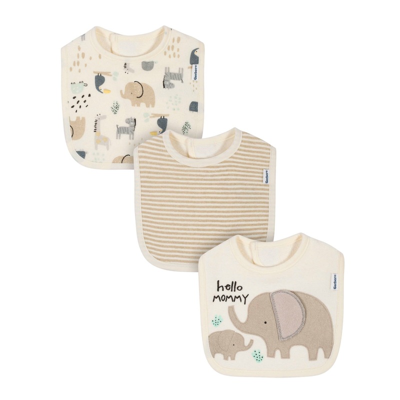 3-Pack Baby Neutral Ivory Bibs
