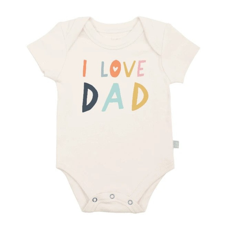 I Love Dad Organic Graphic Bodysuit 0-3 months