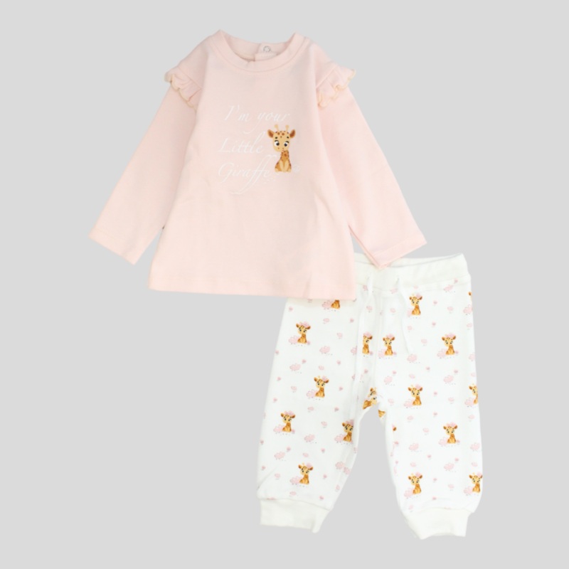 Little Giraffes Long-Sleeved Fleeced Pajama