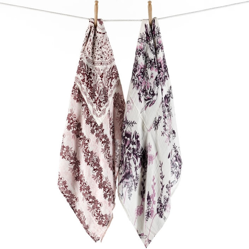 Munchkin Swaddle Angel Blankets – 2pk – Bird Floral/Morning Floral