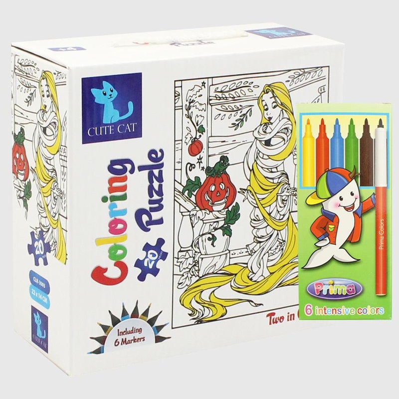 Tangled Coloring Puzzle 2 In 1 (20 & 24 Pieces)