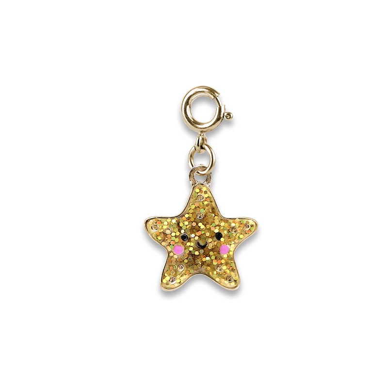 Charm It Gold Glitter Starfish Charm