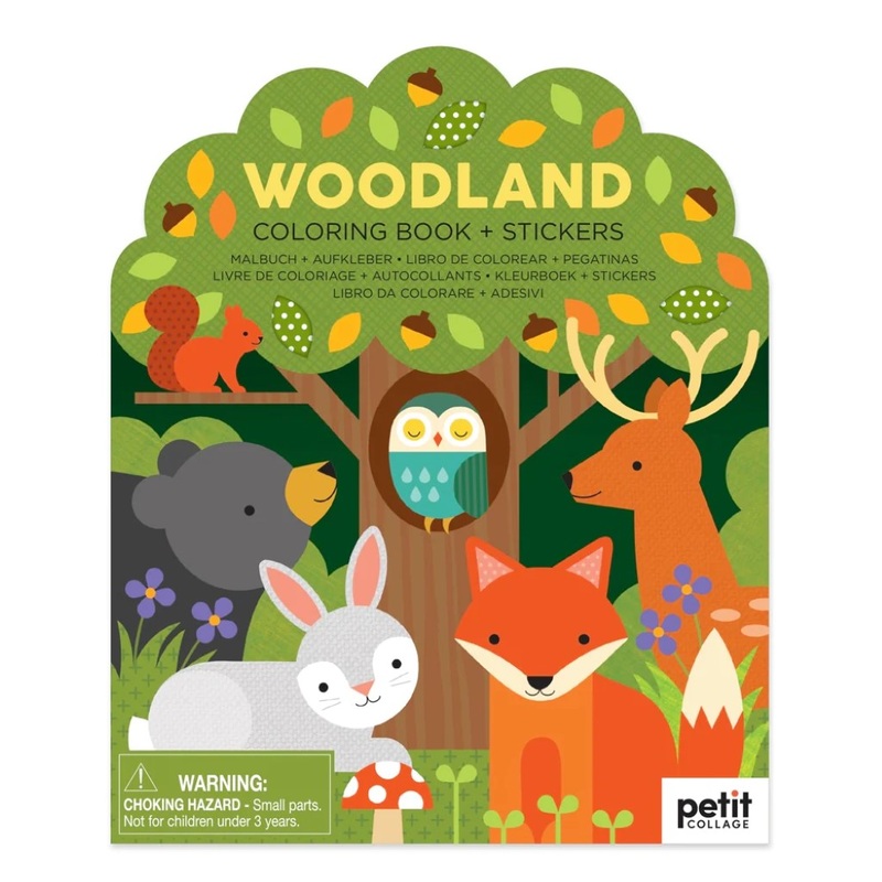 Coloring Book with Stickers – Woodland
