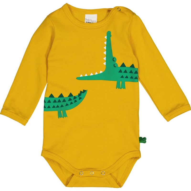Long Sleeve Bodysuit – Croco Print 0-3 months