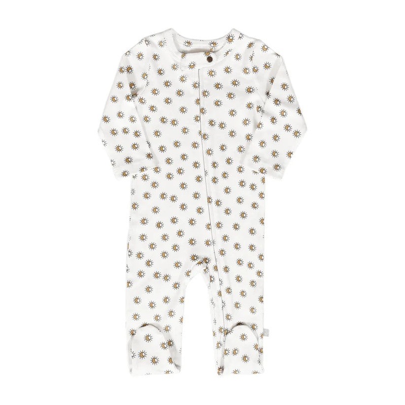 Organic Zipper Baby Footie – Sun Ray 0-3 months