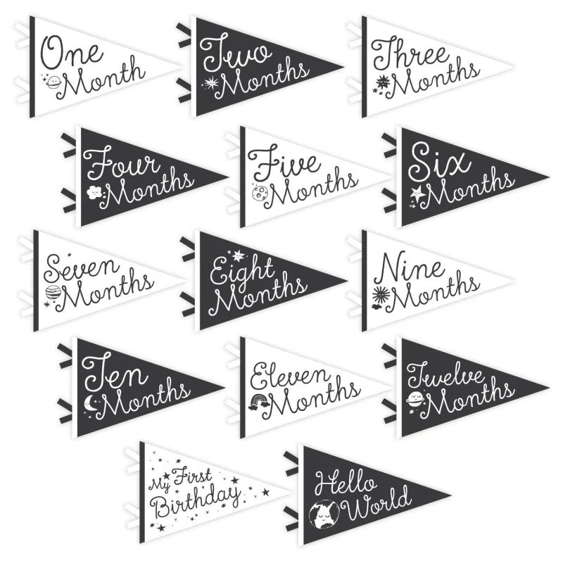Petit Milestone Pennants – Little Stargazer