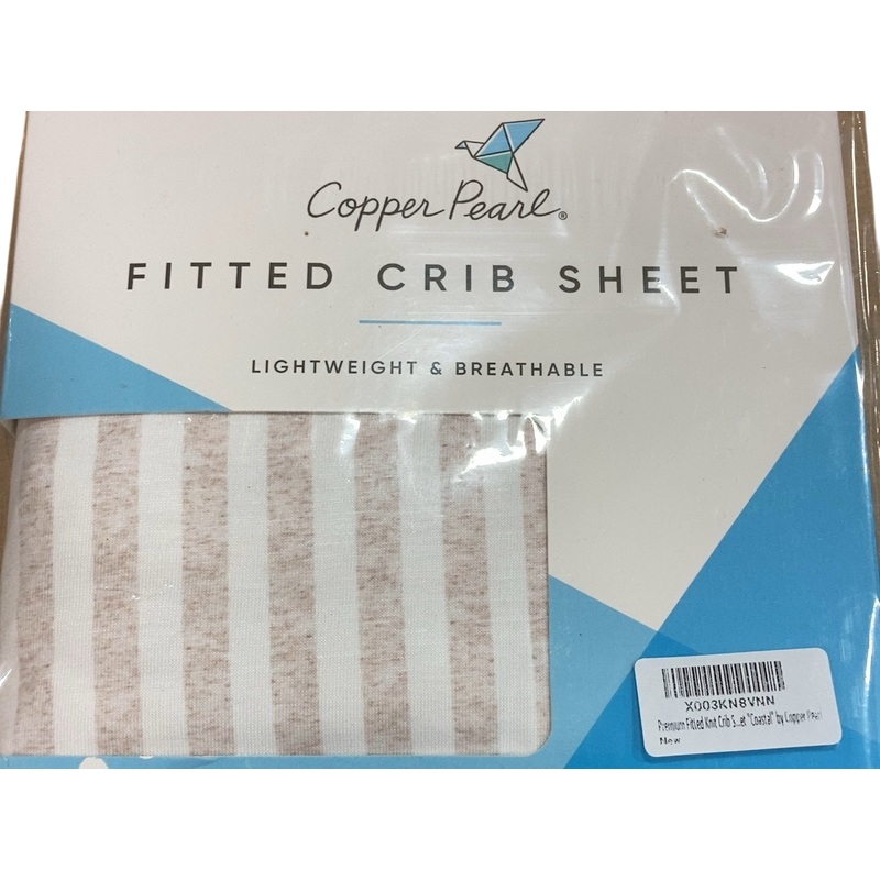 Copper Pearl Premium Knit Fitted Crib Sheet, Coastal