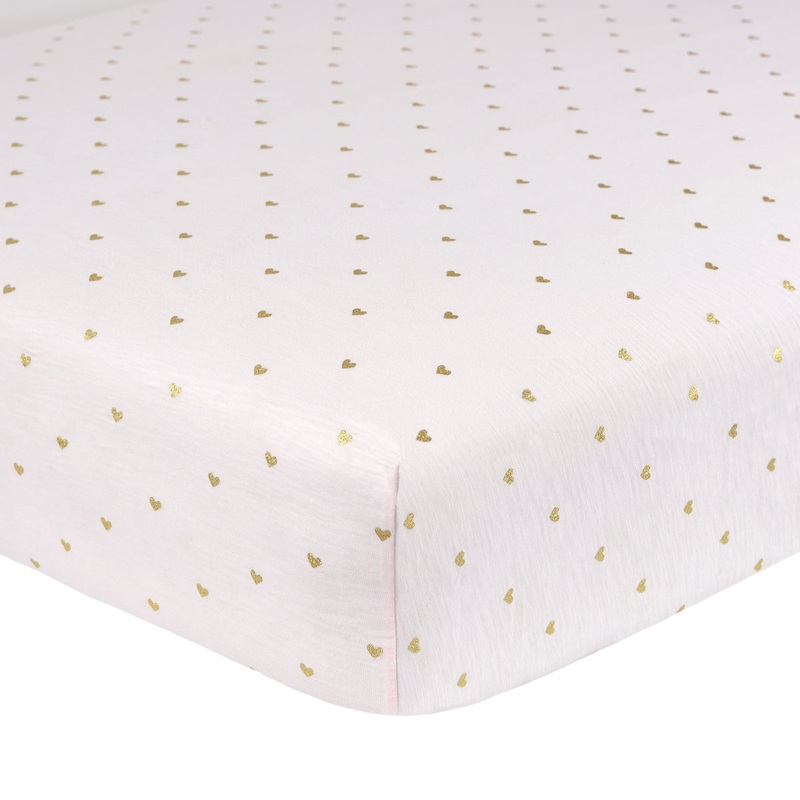 Just Born Sparkle Crib Sheet – Pink