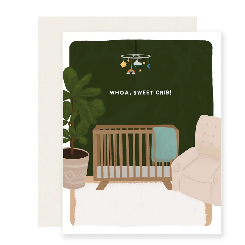 Whoa Sweet Crib Baby Shower Card
