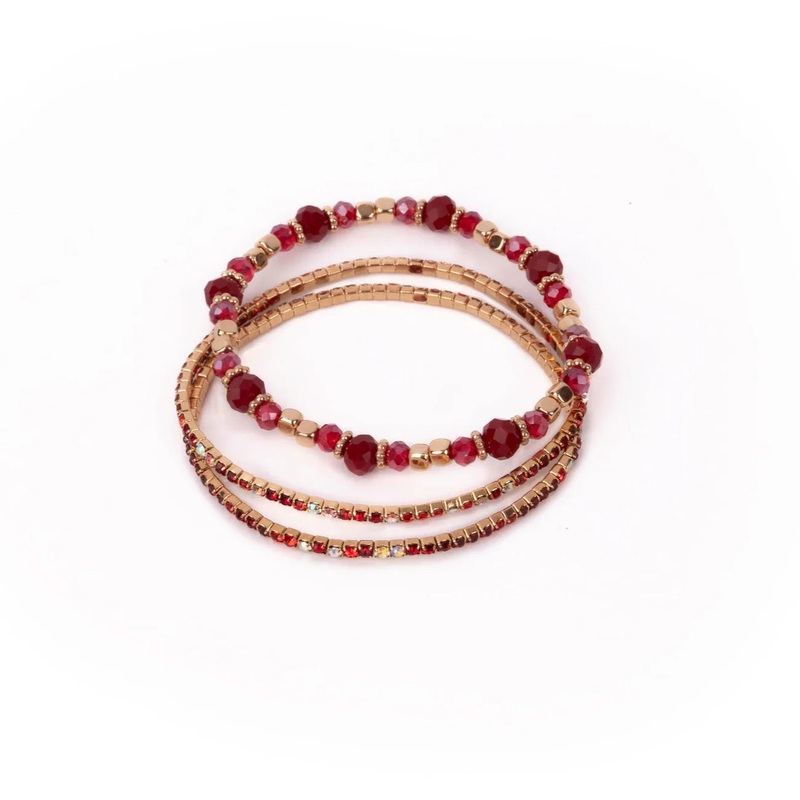 Great Pretenders Boutique Ruby Red Bracelet Set